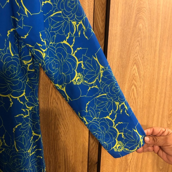 Vintage Asian Blue Floral Maxi Dress - Picture 6 of 7